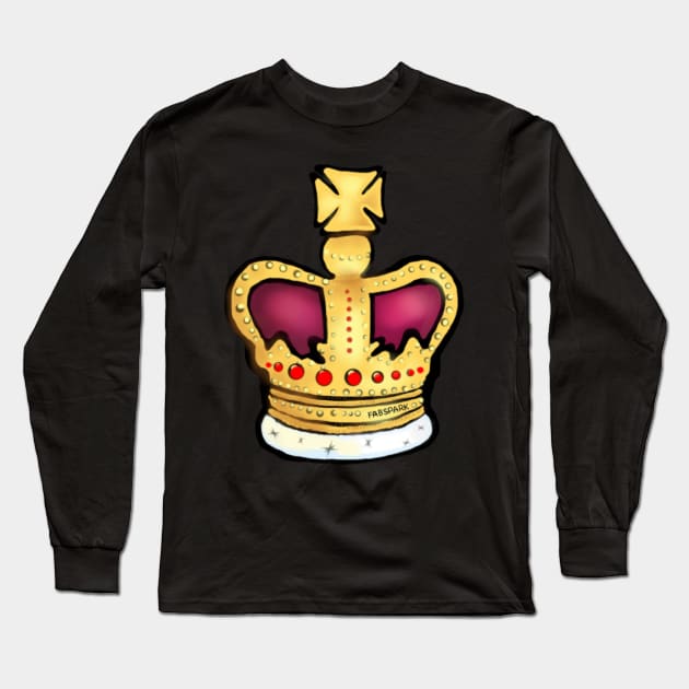 Royal Crown Long Sleeve T-Shirt by FabSpark